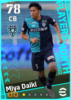 Miya Daiki — CB, OVR 78, MAX 78