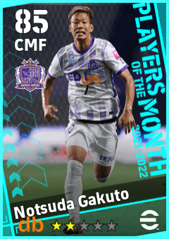 Notsuda Gakuto — CMF, OVR 85, MAX 85