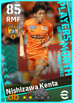 Nishizawa Kenta — RMF, OVR 85, MAX 85