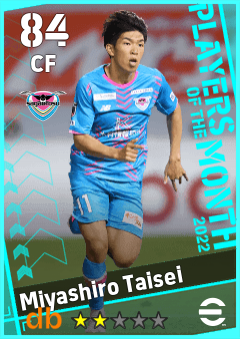 Miyashiro Taisei — CF, OVR 84, MAX 84