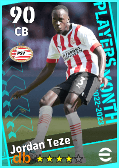 Jordan Teze — CB, OVR 90, MAX 90