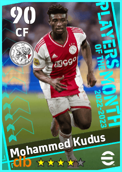 Mohammed Kudus — CF, OVR 90, MAX 90