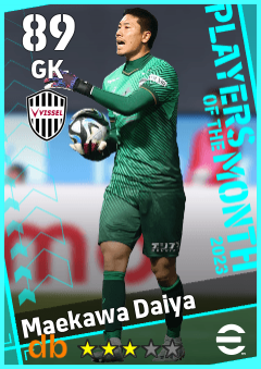 Maekawa Daiya — GK, OVR 89, MAX 89