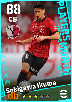 Sekigawa Ikuma — CB, OVR 88, MAX 88