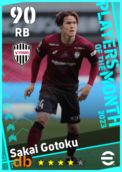 Sakai Gotoku — RB, OVR 90, MAX 90