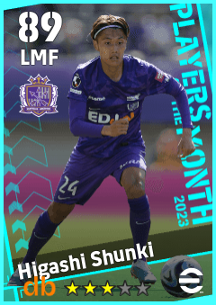Higashi Shunki — LMF, OVR 89, MAX 89