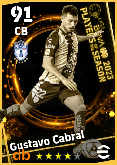 Gustavo Cabral — CB, OVR 91, MAX 91