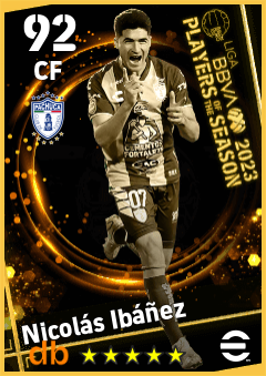 Nicolás Ibáñez — CF, OVR 92, MAX 92