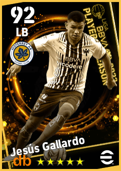 Jesús Gallardo — LB, OVR 92, MAX 92