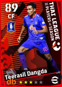 Teerasil Dangda — CF, OVR 89, MAX 89