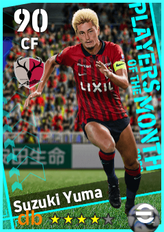 Suzuki Yuma — CF, OVR 90, MAX 90