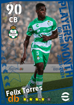 Felix Torres — CB, OVR 90, MAX 90