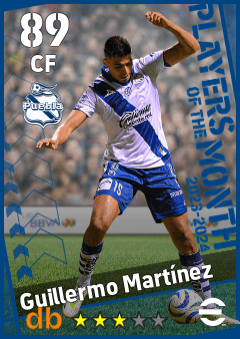 Guillermo Martínez — CF, OVR 89, MAX 89