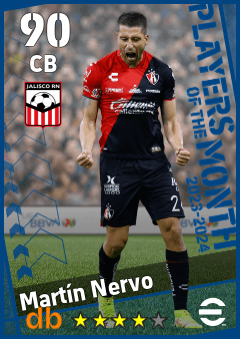 Martín Nervo — CB, OVR 90, MAX 90