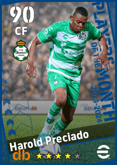 Harold Preciado — CF, OVR 90, MAX 90