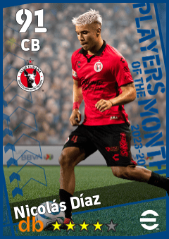 Nicolás Díaz — CB, OVR 91, MAX 91