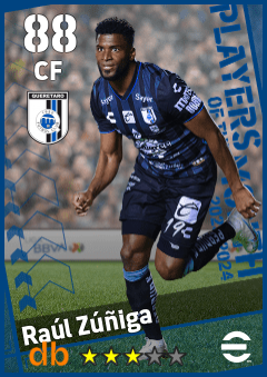 Raúl Zúñiga — CF, OVR 88, MAX 88