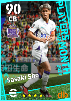 Sasaki Sho — CB, OVR 90, MAX 90