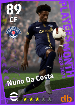 Nuno Da Costa — CF, OVR 89, MAX 89