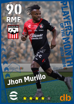 Jhon Murillo — RMF, OVR 90, MAX 90