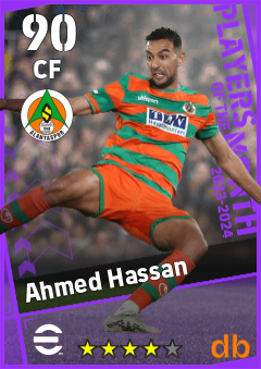 Ahmed Hassan — CF, OVR 90, MAX 90