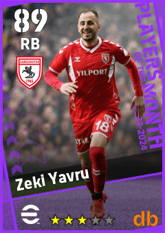 Zeki Yavru — RB, OVR 89, MAX 89