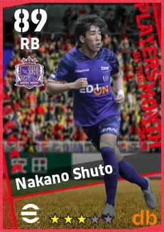 Nakano Shuto — RB, OVR 89, MAX 89