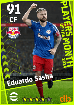 Eduardo Sasha — CF, OVR 91, MAX 91
