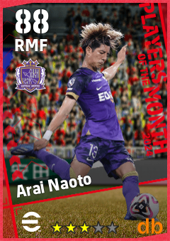 Arai Naoto — RMF, OVR 88, MAX 88