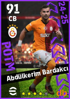 Abdülkerim Bardakcı — CB, OVR 91, MAX 91