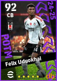 Felix Uduokhai — CB, OVR 92, MAX 92