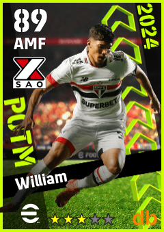 William eFootball player card