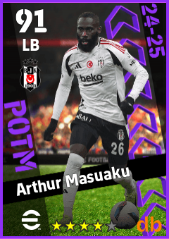 Arthur Masuaku — LB, OVR 91, MAX 91