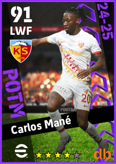 Carlos Mané — LWF, OVR 91, MAX 91