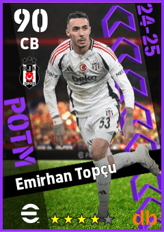 Emirhan Topçu — CB, OVR 90, MAX 90