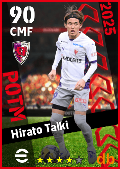 Hirato Taiki — CMF, OVR 90, MAX 90