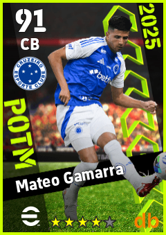 Mateo Gamarra — CB, OVR 91, MAX 91