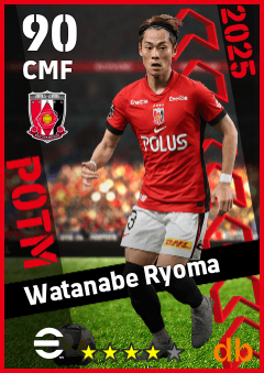 Watanabe Ryoma — CMF, OVR 90, MAX 90