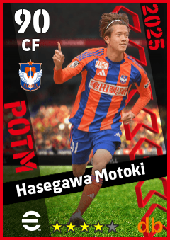 Hasegawa Motoki — CF, OVR 90, MAX 90