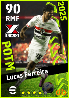 Lucas Ferreira — RMF, OVR 90, MAX 90