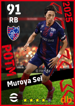 Muroya Sei — RB, OVR 91, MAX 91