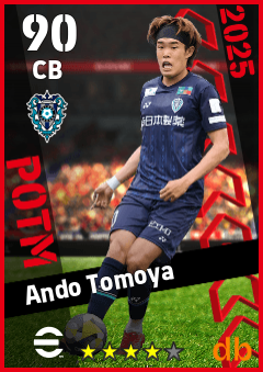 Ando Tomoya — CB, OVR 90, MAX 90