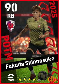 Fukuda Shinnosuke — RB, OVR 90, MAX 90