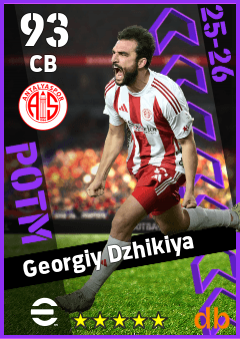 Georgiy Dzhikiya — CB, OVR 93, MAX 93