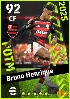 Bruno Henrique — CF, OVR 92, MAX 92