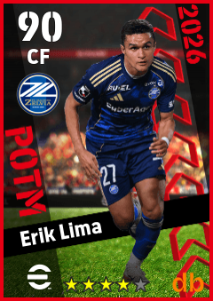 Erik Lima — CF, OVR 90, MAX 90