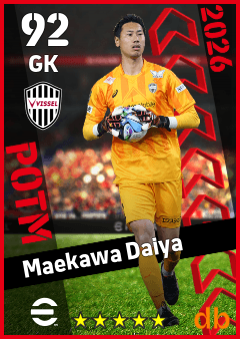 Maekawa Daiya — GK, OVR 92, MAX 92