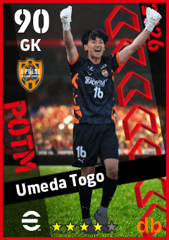 Umeda Togo — GK, OVR 90, MAX 90