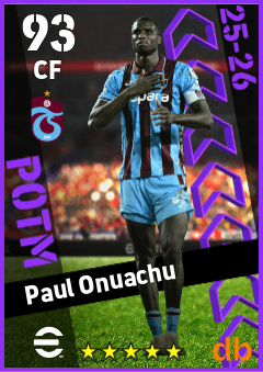 Paul Onuachu — CF, OVR 93, MAX 93
