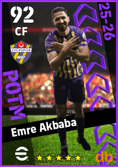Emre Akbaba — CF, OVR 92, MAX 92